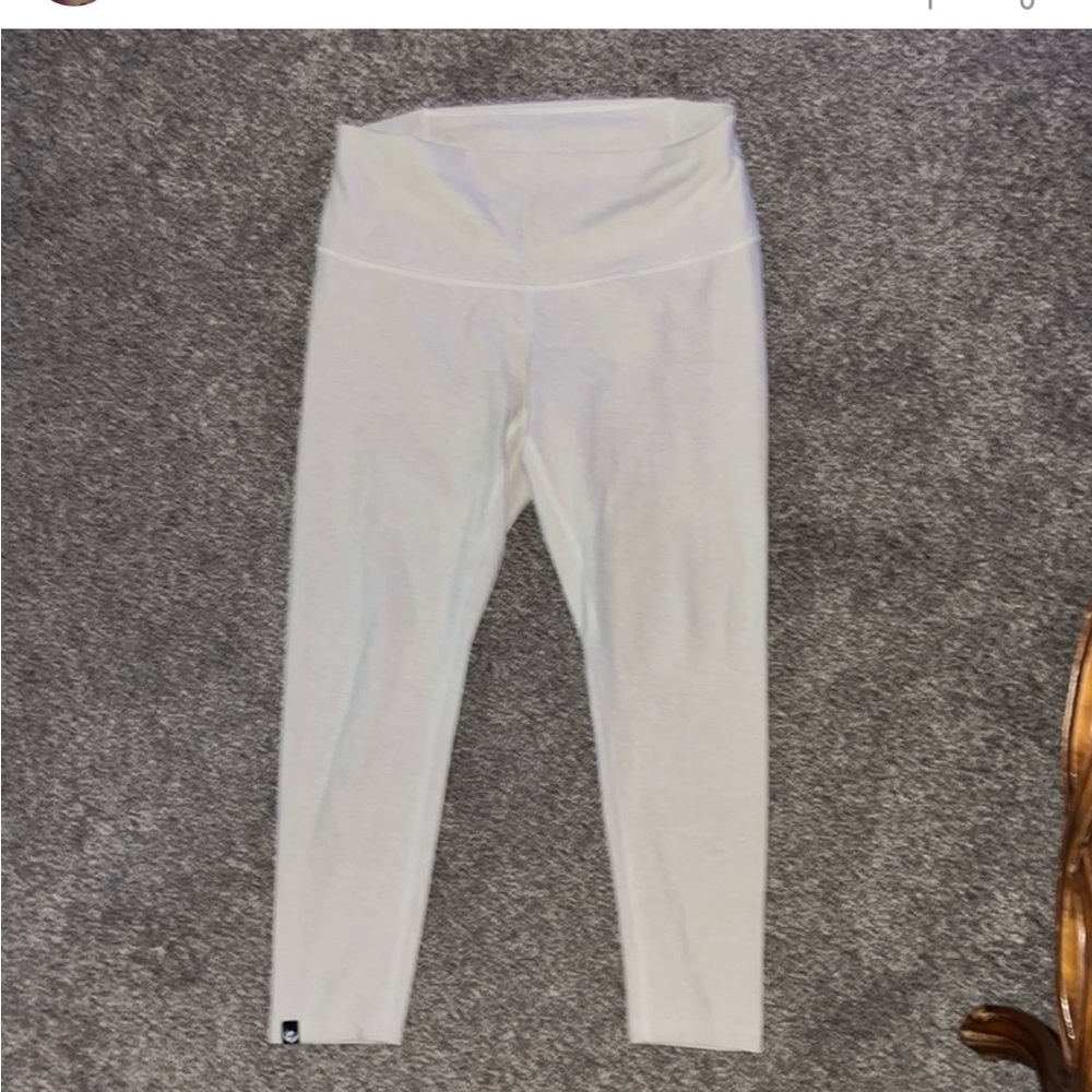 Oiselle Lux Pocket Tights Size 10 Cream